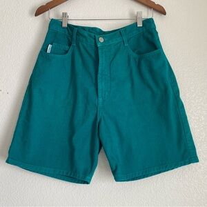 Vintage Bongo high waisted jeans shorts, green, 28"